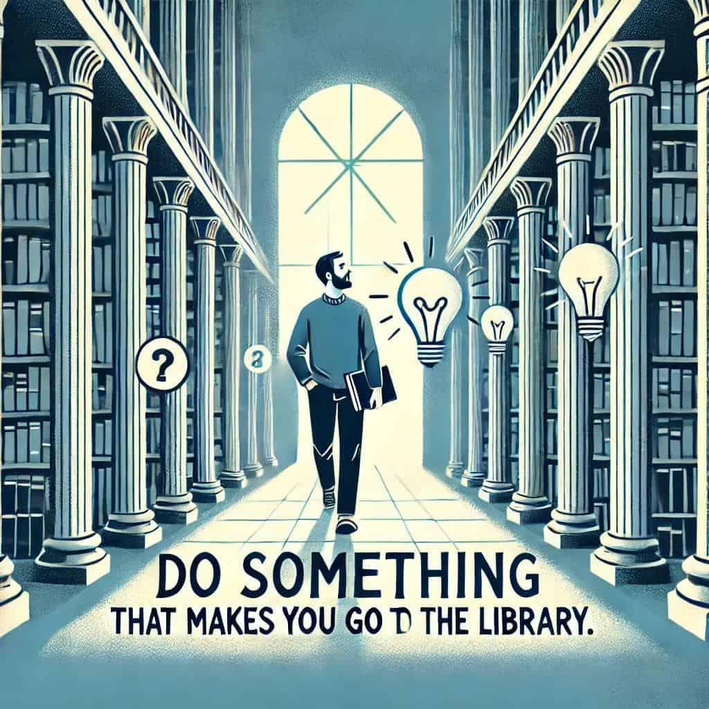 “Do Something That Makes You Go To The Library”