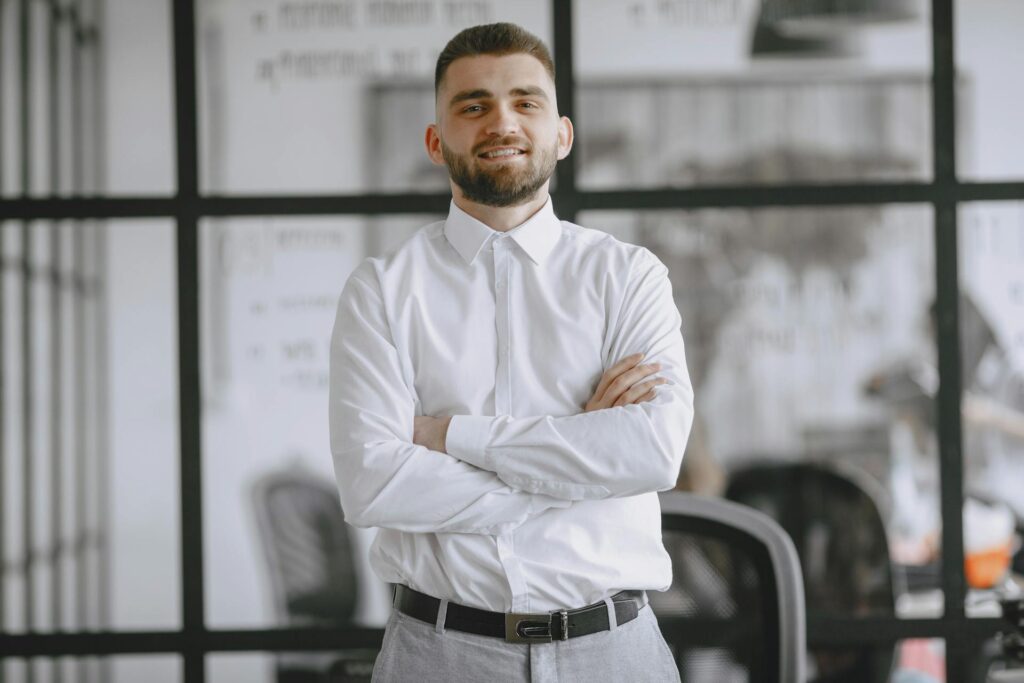 Portrait of Man in White Shirt