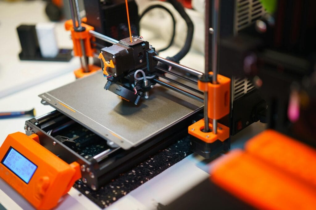 Close-up of a 3D Printer in Action