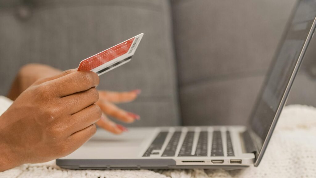 Holding a credit card