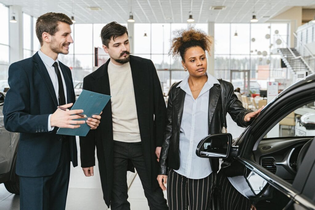 A Couple at a Car Dealership
