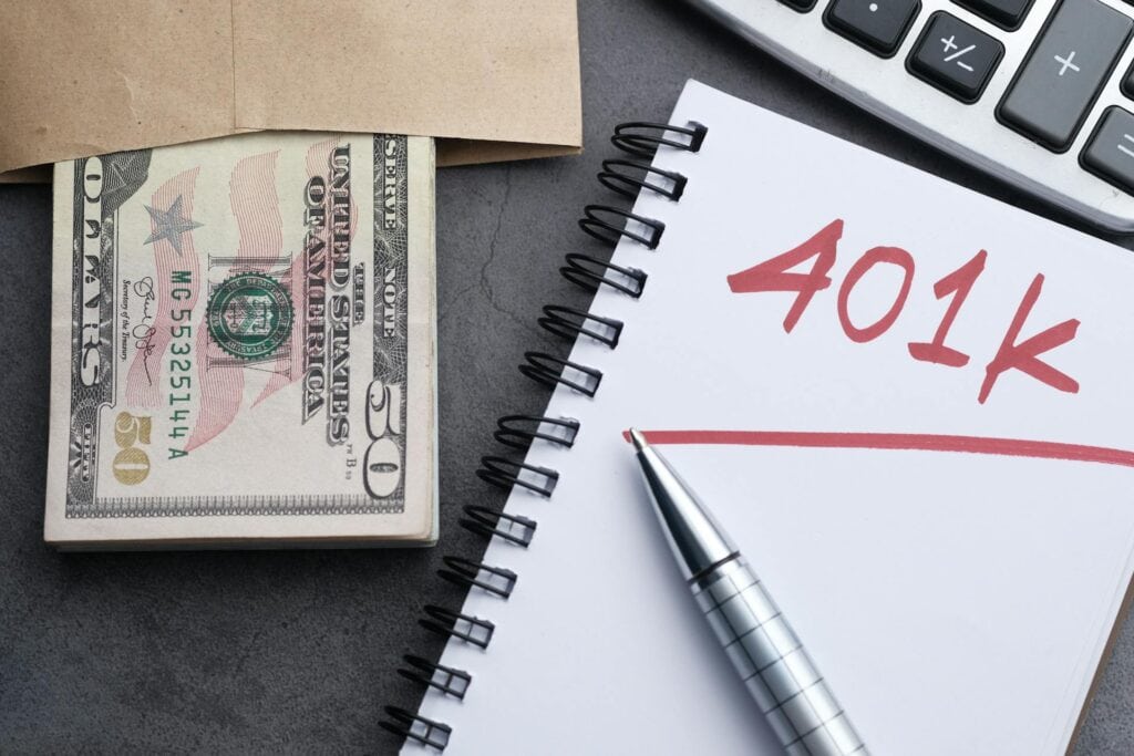 401K Notebook and Envelope with Money